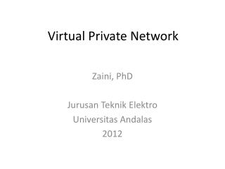 Virtual Private Network