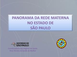 PANORAMA DA REDE MATERNA NO ESTADO DE SÃO PAULO