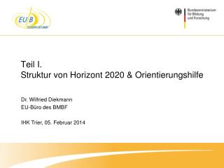 Teil I. Struktur von Horizont 2020 &amp; Orientierungshilfe