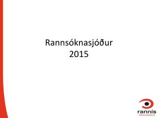 Rannsóknasjóður 2015