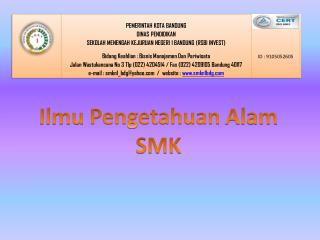 Ilmu Pengetahuan Alam SMK