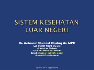 Sistem kesehatan luar negeri