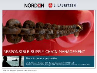 Responsible supply chain management