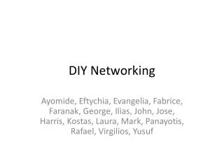 DIY Networking