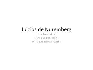 Juicios de Nuremberg