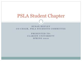 PSLA Student Chapter