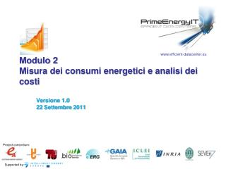 Modulo 2 Misura dei consumi energetici e analisi dei costi