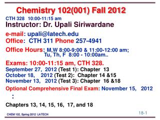 Chemistry 102(001) Fall 2012