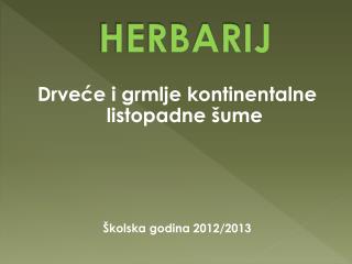 HERBARIJ