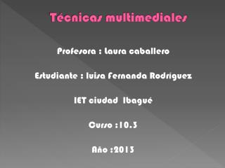 Técnicas multimediales