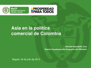 Asia en la política comercial de Colombia