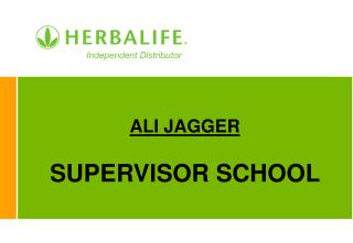 ALI JAGGER SUPERVISOR SCHOOL