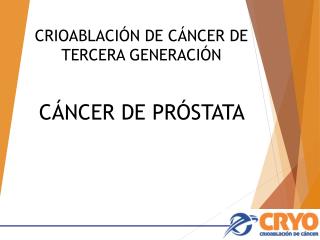 CÁNCER DE PRÓSTATA