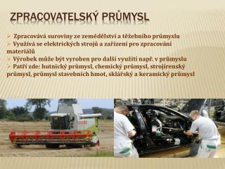 Zpracovatelský průmysl