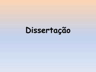 Dissertação