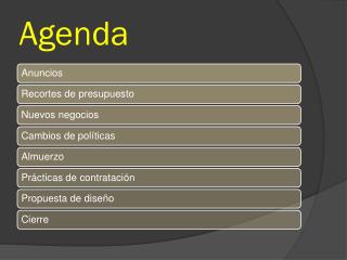 Agenda