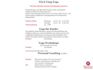 Yin &amp; Yang Yoga Die Seele auftanken und innere Kraftquellen aktivieren