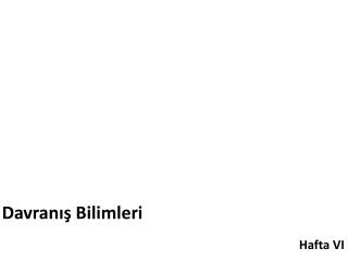 Davranış Bilimleri