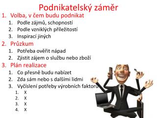 Podnikatelský záměr