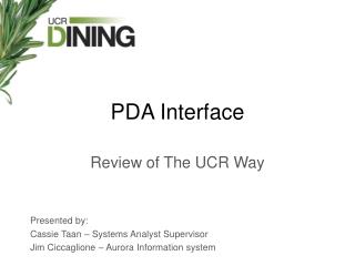 PDA Interface