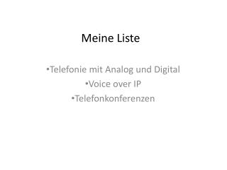 Meine Liste