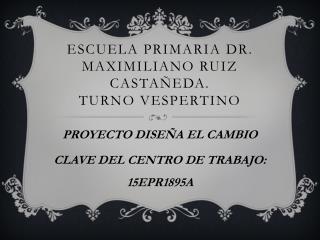 Escuela primaria dr. Maximiliano Ruiz Castañeda. Turno vespertino