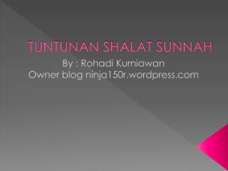 TUNTUNAN SHALAT SUNNAH