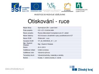 Otiskování - ruce