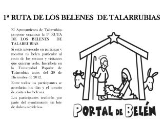 1ª RUTA DE LOS BELENES DE TALARRUBIAS