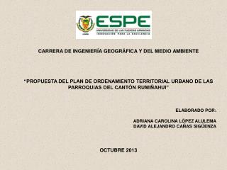 CARRERA DE INGENIERÍA GEOGRÁFICA Y DEL MEDIO AMBIENTE
