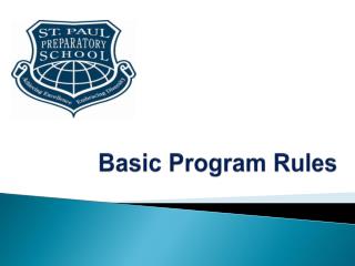 Basic Program Rules