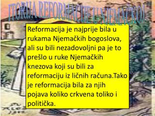 ITORIJA REFORMACIJE U NJEMAČKOJ