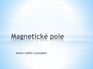 Magnetické pole