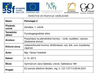 Petrologie 4