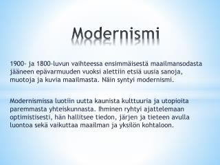 Modernismi