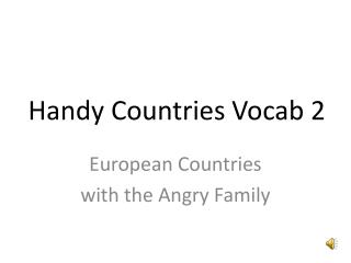 Handy Countries Vocab 2