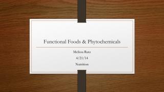 Functional Foods &amp; Phytochemicals