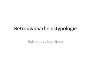 Betrouwbaarheidstypologie