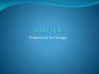 MATTER