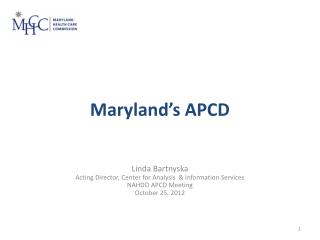 Maryland’s APCD