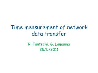 Time measurement of network data transfer