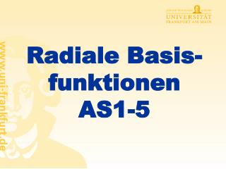 Radiale Basis-funktionen AS1-5