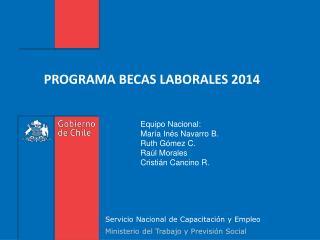 PROGRAMA BECAS LABORALES 2014