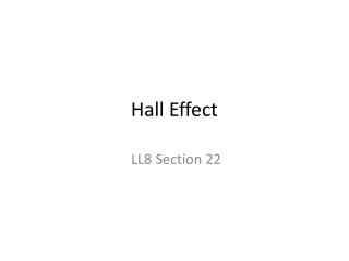 Hall Effect