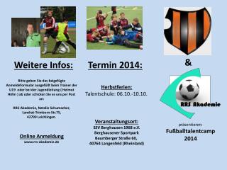 präsentieren: Fußballtalentcamp 2014