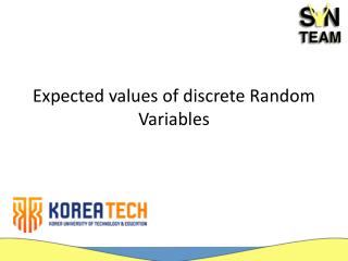 Expected values of discrete Random Variables