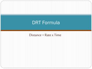 DRT Formula