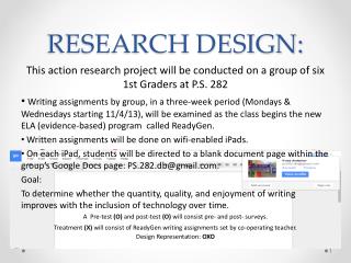 RESEARCH DESIGN: