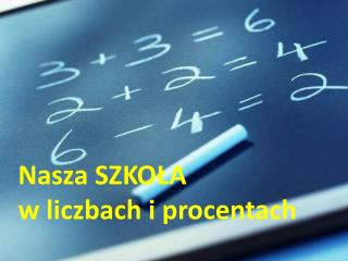 Nasza SZKOŁA w liczbach i procentach