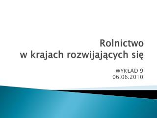 Rolnictwo w krajach rozwijających się